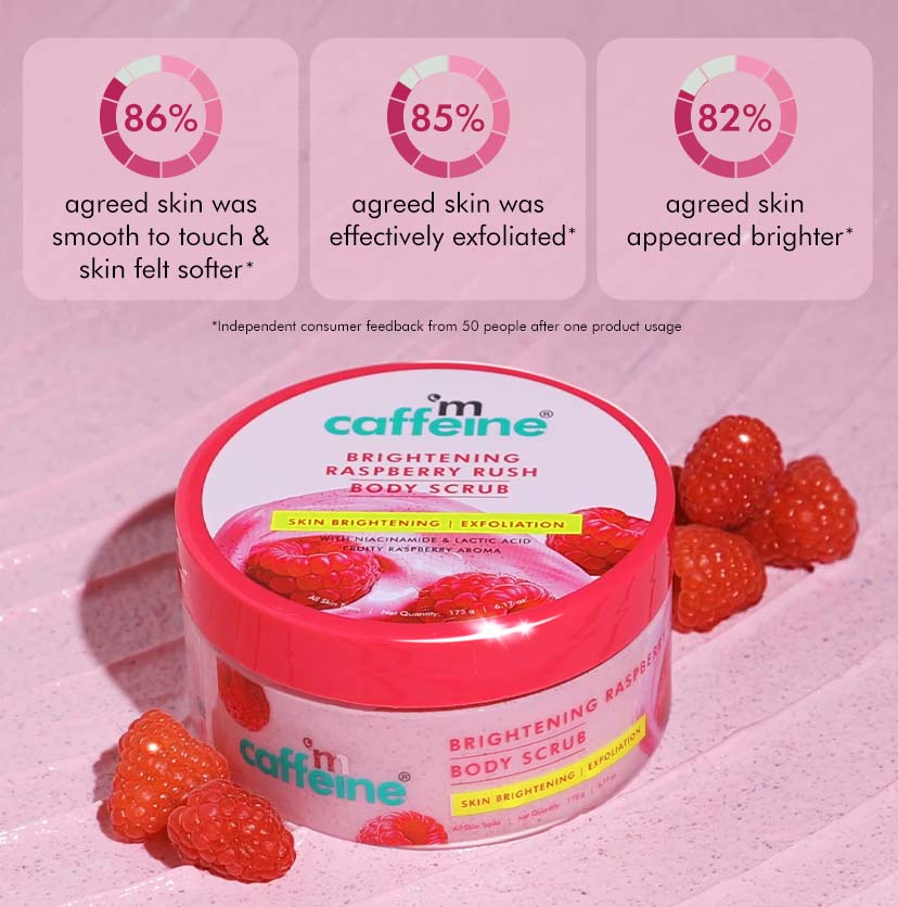 Brightening Raspberry Body Scrub | Vit C Rich - 175g - Image 7