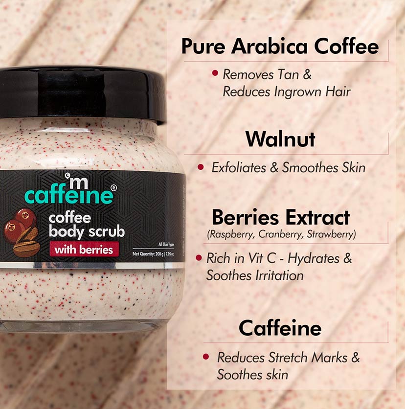 Moisturizing & Creamy Coffee Body Scrub with Berries - 200g - Image 4