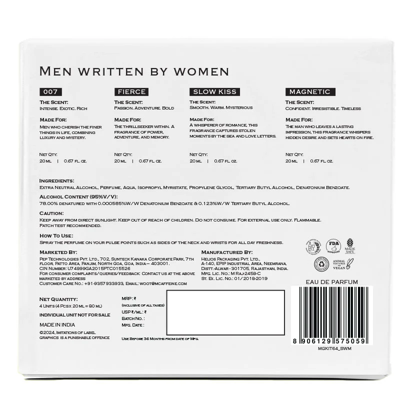 Perfume Gift Set for Men Curated by Women - 20 ml x 4 - Image 9
