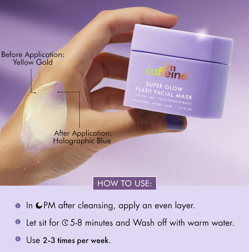 Super Glow Flash Facial 25% AHA+BHA+PHA Face Mask - 50gm - Image 7